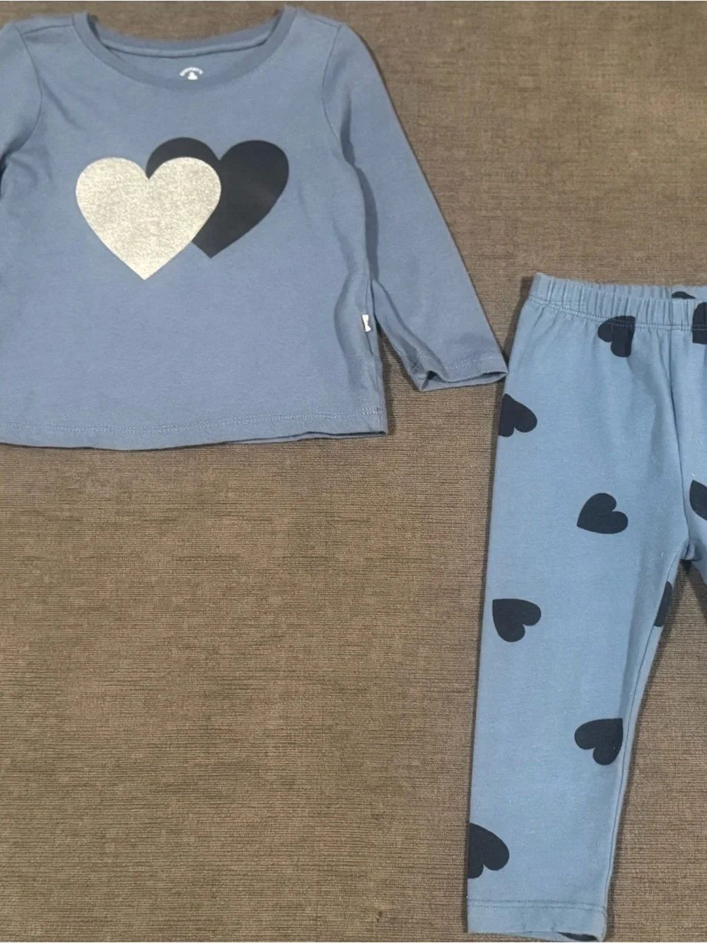 GAP Baby Girls Hearts 3 piece Outfit Size 12-18 months